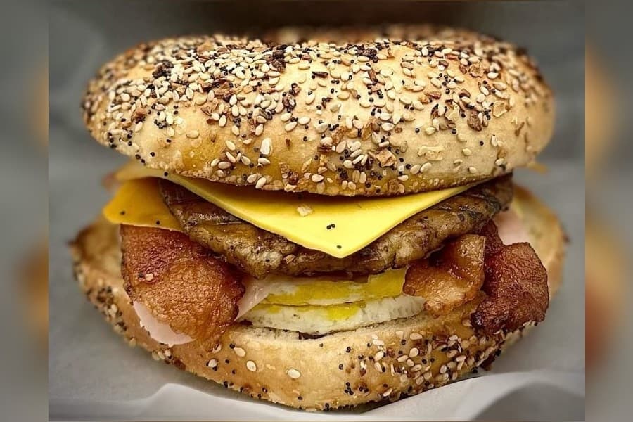 Bagel Cafe offers both breakfast and lunch sandwiches, served on bagels, English muffins or sliced bread. (Courtesy Bagel Cafe)