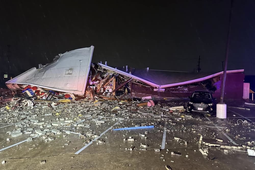 A photo of Katy storm damage.