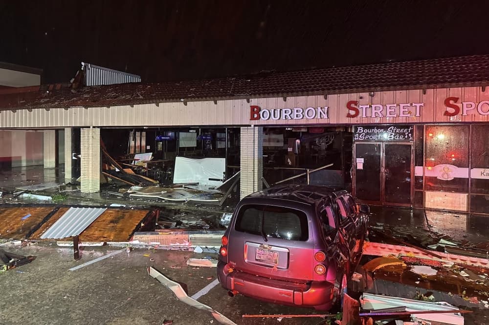 A photo of Katy storm damage.