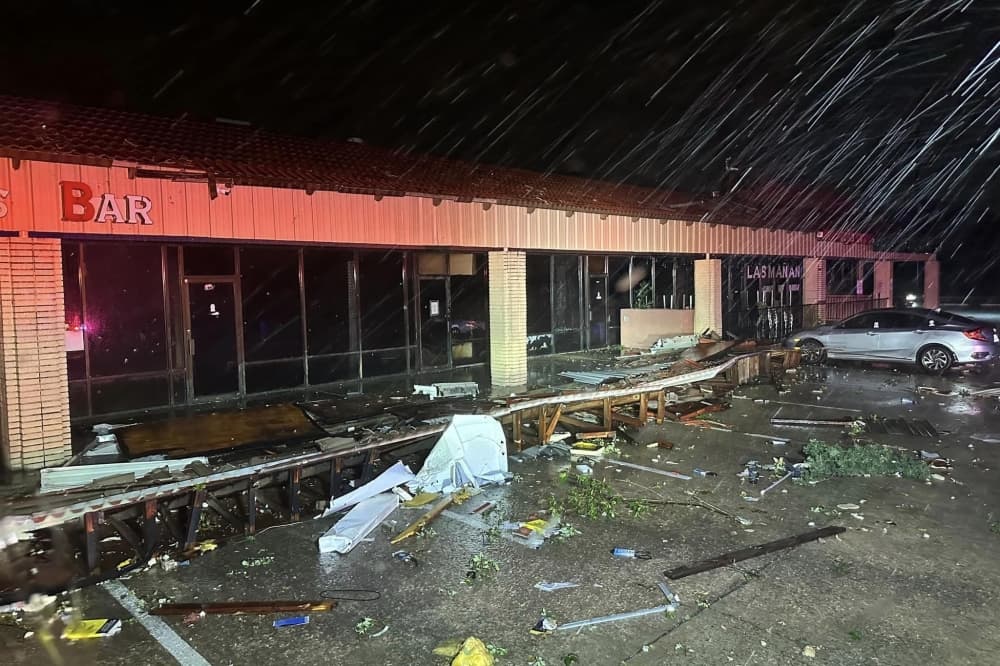 A photo of Katy storm damage.