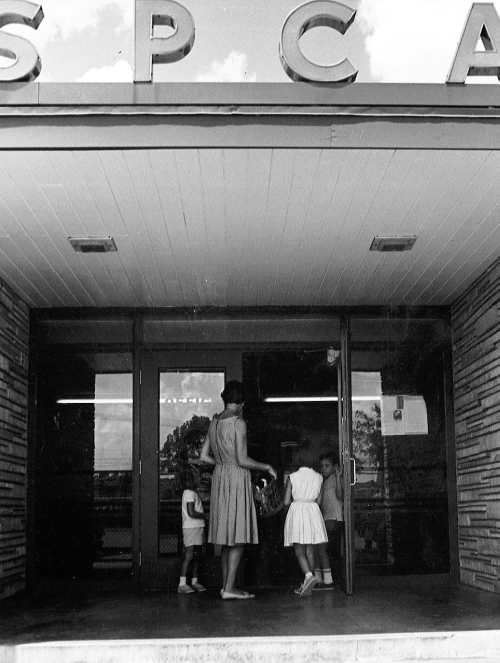 A historical photo of the Houston SPCA building