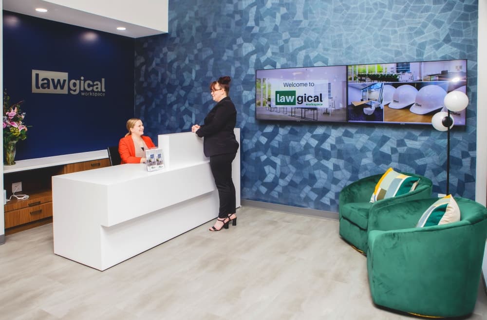 The inside of an office