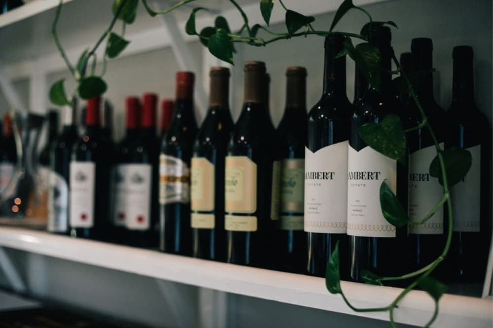 wine selection at off the vine