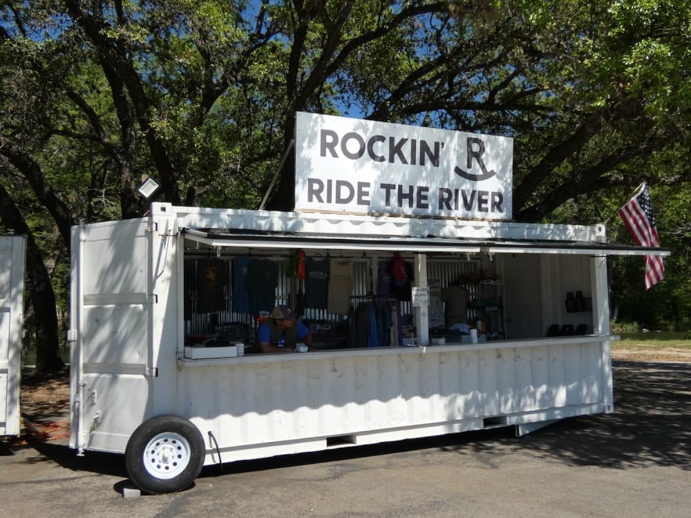 a kiosk at Rockin R