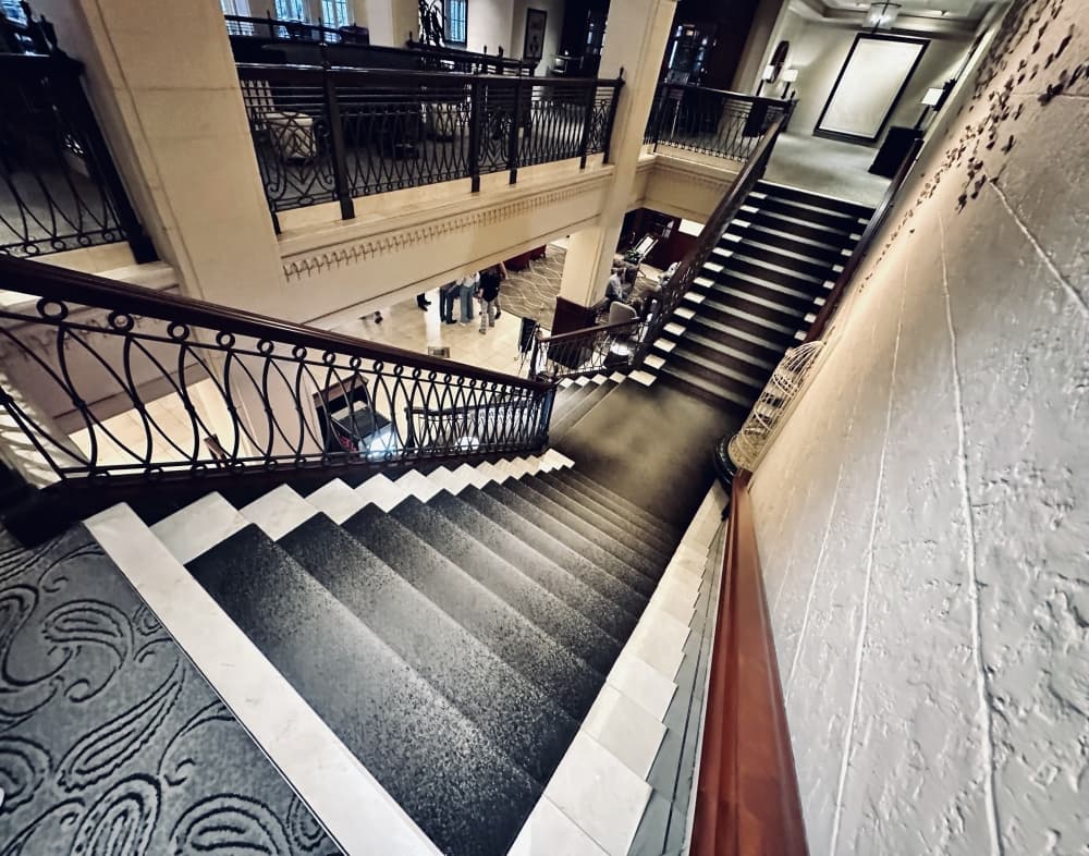 A look down the staircase