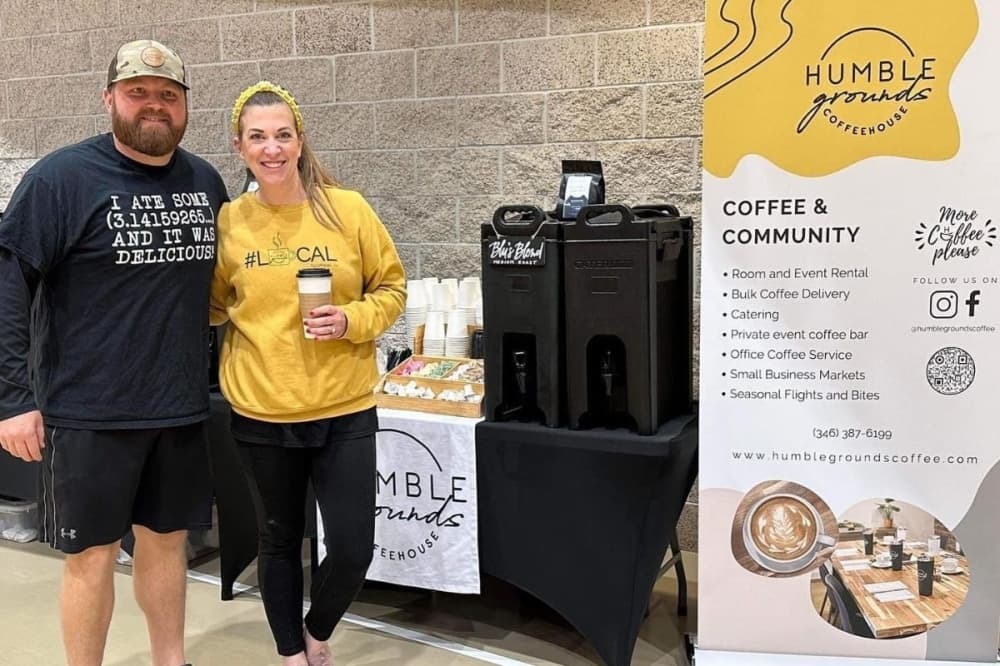 Rebecca and Garrett Speed owners of Humble Grounds