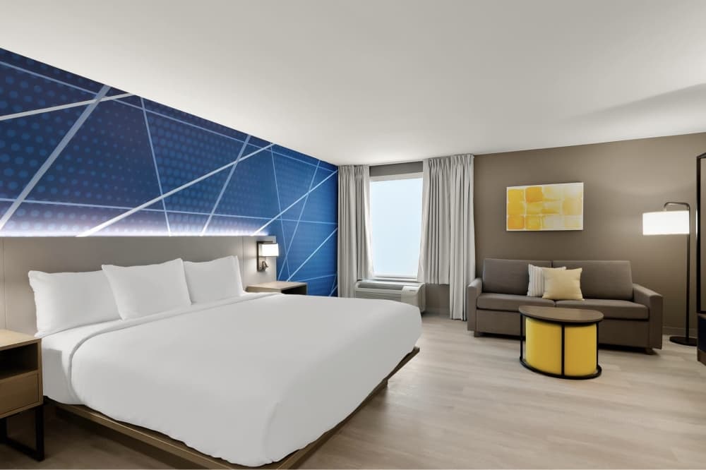 hotel room with bed