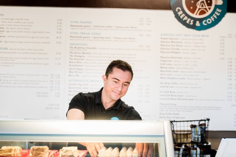 Vivel Crepes & Coffee owner and executive chef Ali Bendella