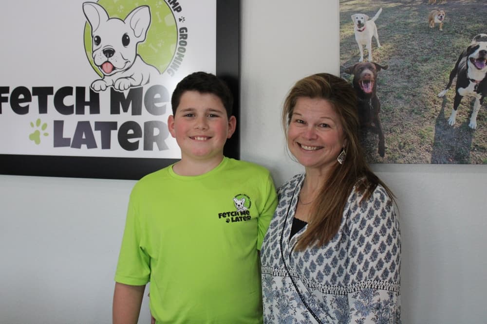 Fetch Me Later owner Denise McGough and her son, Tyler. 