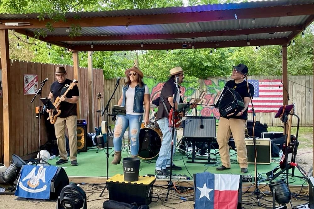 band performing