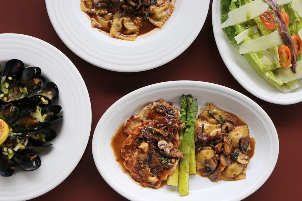 A photo of Italian dishes from Prego