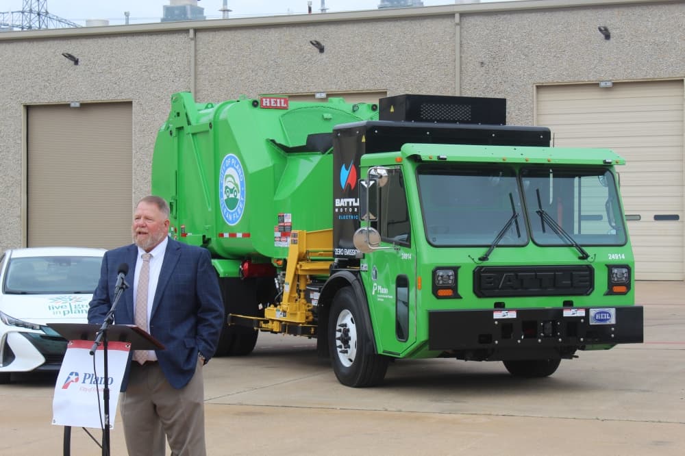 Plano implements first all-electric trash collection truck