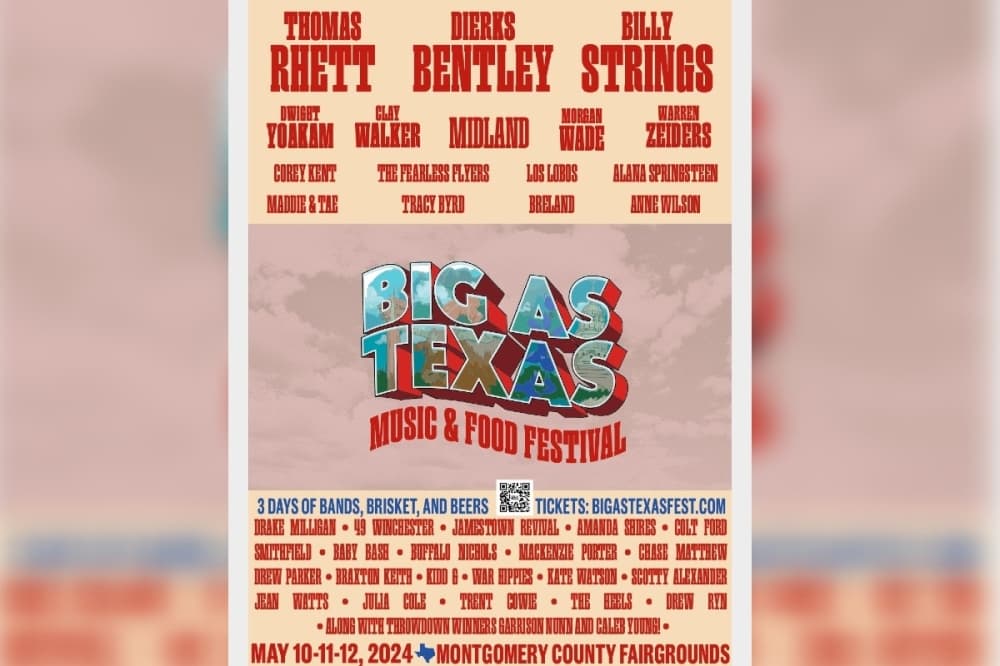 A concert listing