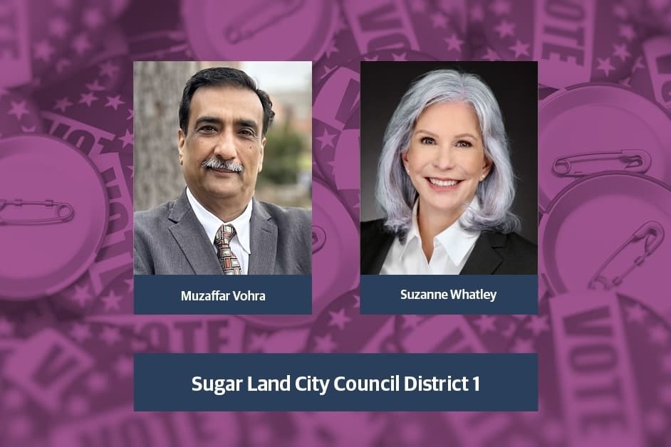 UPDATE: Suzanne Whatley re-elected to Sugar Land City Council District 1 over challenger Muzaffar Vohra