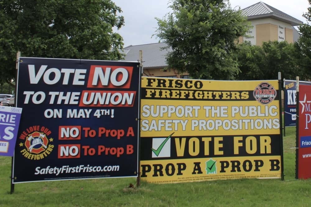 Frisco voters oppose 2 firefighter propositions