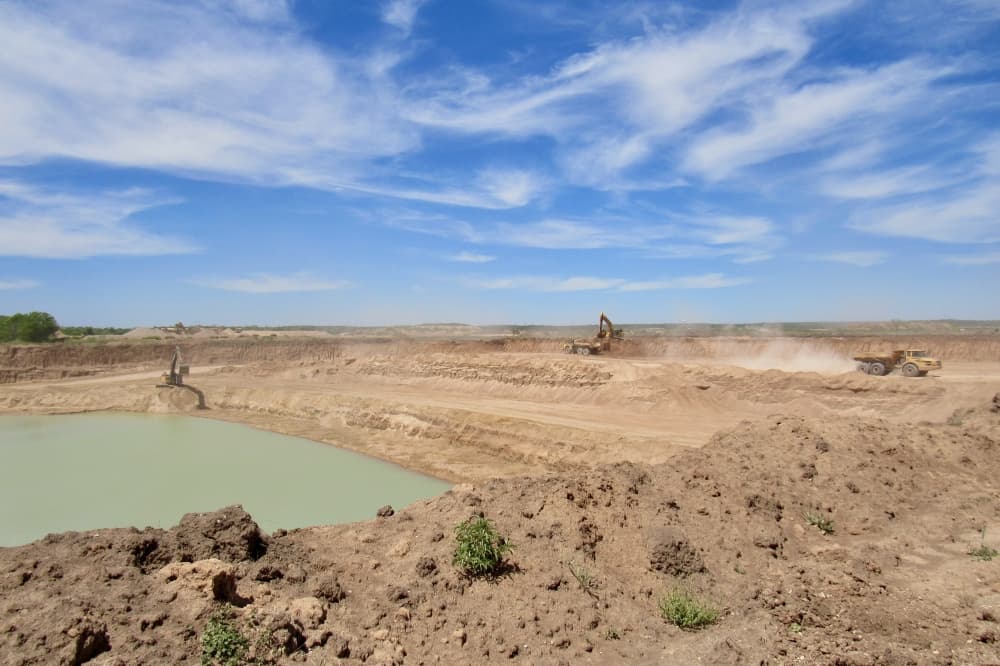 A mining pit.
