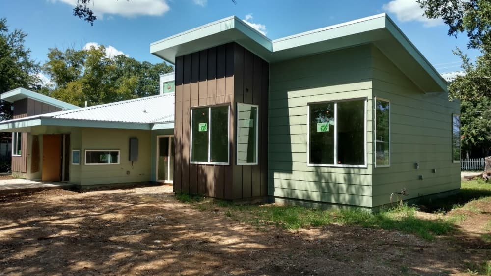A photo of new duplex under construction
