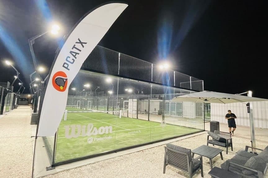 Padel Club Austin has nine padel courts. (Courtesy Padel Club Austin)