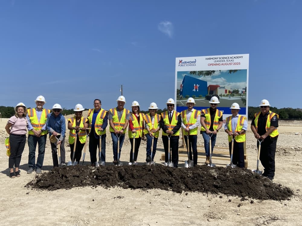 Officials with Harmony Public Schools break ground on Leander campus