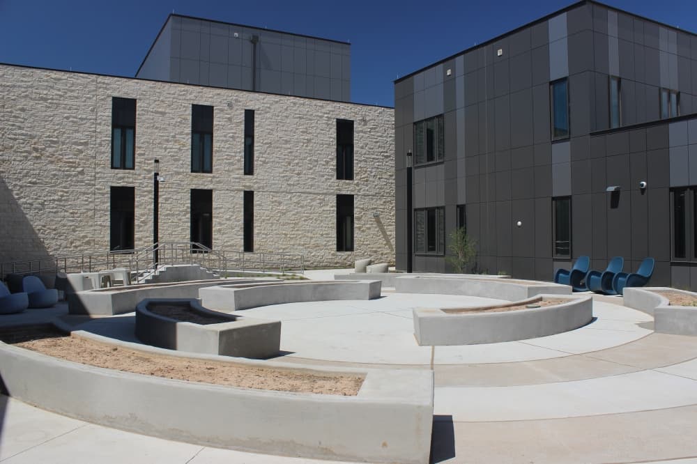 Austin State Hospital courtyard