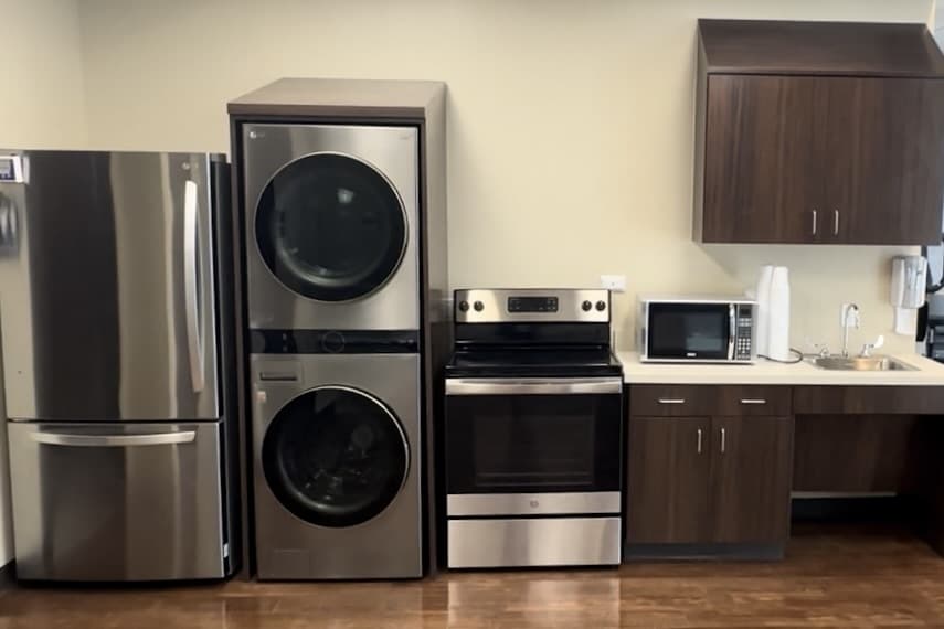 kitchen inside rehab unit at medical city frisco