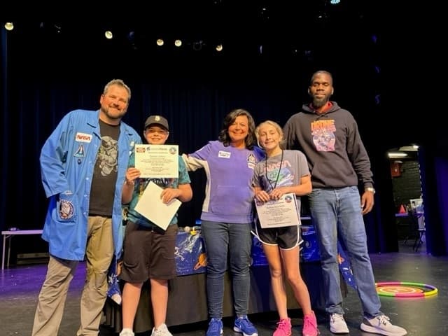 Image shows space camp winners.