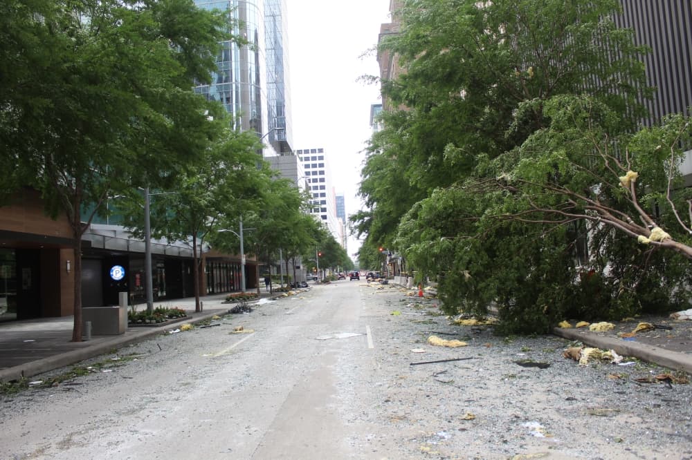 PHOTOS: Downtown Houston battered by destructive winds May 16