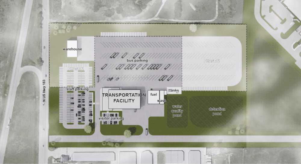A design of the transportation facility site