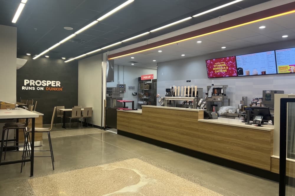 a dunkin' location inside a walmart