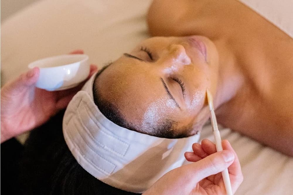 A skin treatment at Pavitra. 