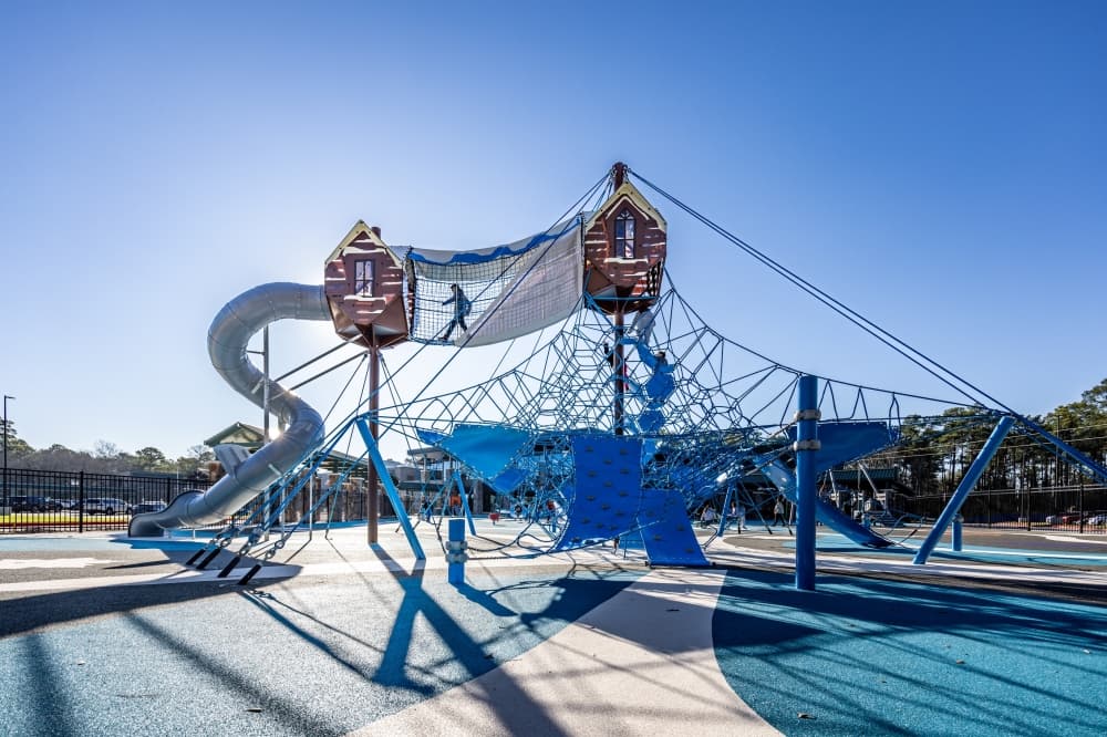 Humble ISD opens ski lodge-themed playground at North Bend Elementary