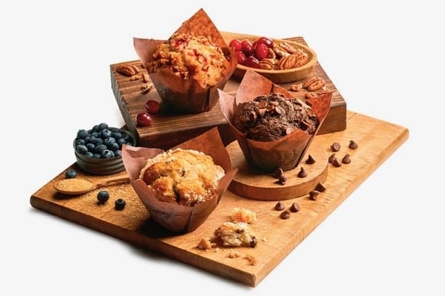 Tray of muffins