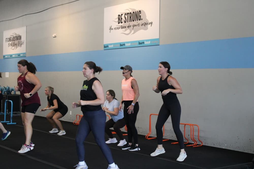 A group workout at Burn Boot Camp.