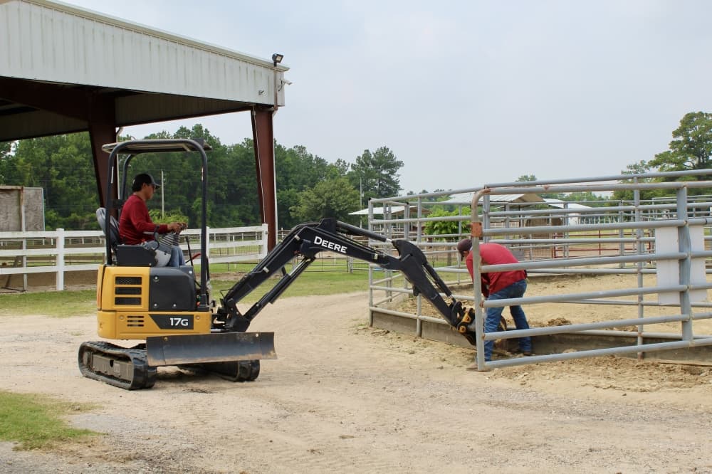 manager on tractor 