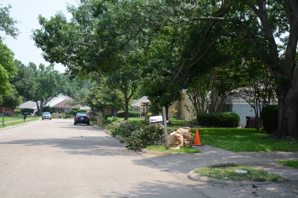 Work crews collect storm debris throughout Plano