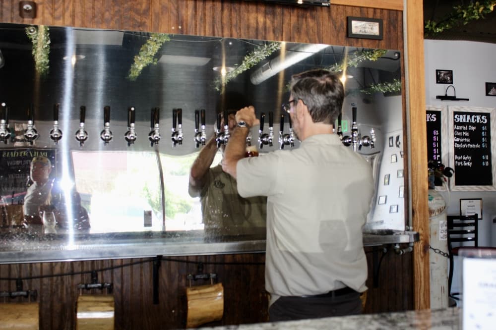 serving beer tap