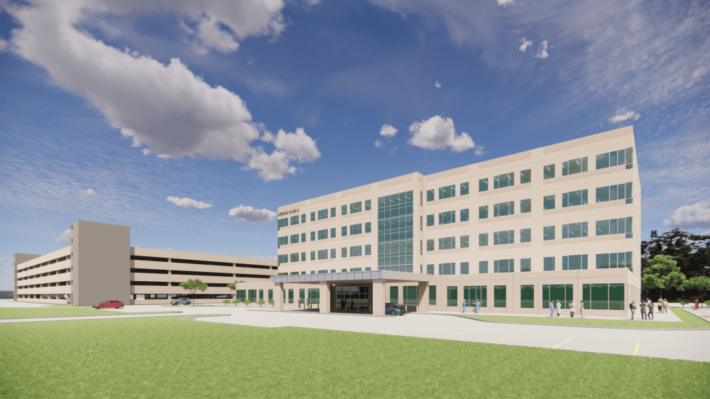 rendering of a medical building