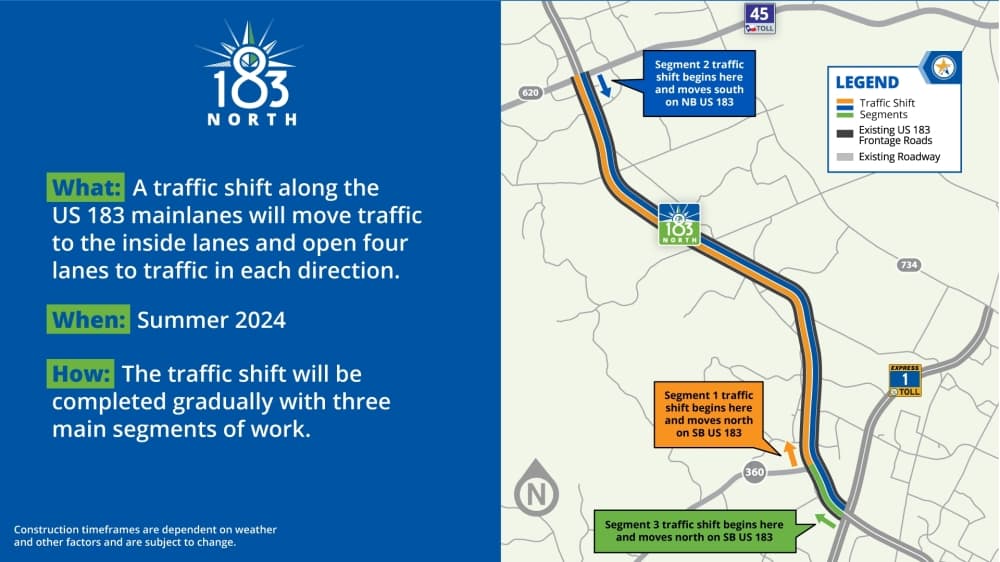 map showing closures