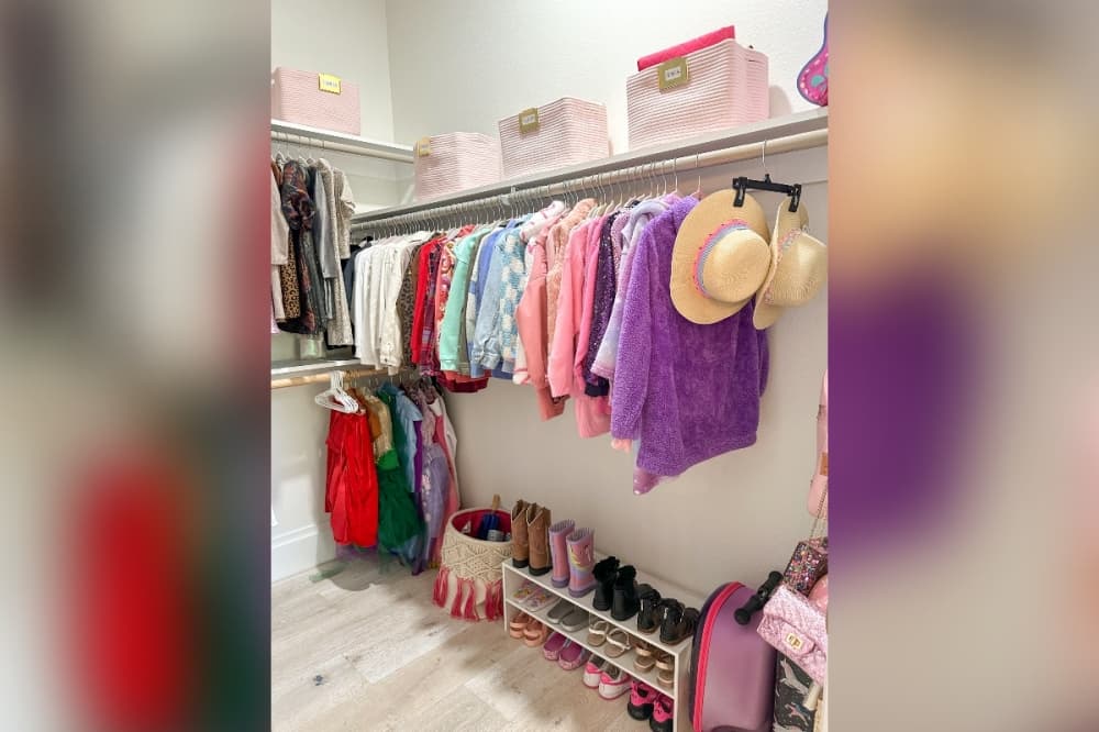 Image shows a home closet.