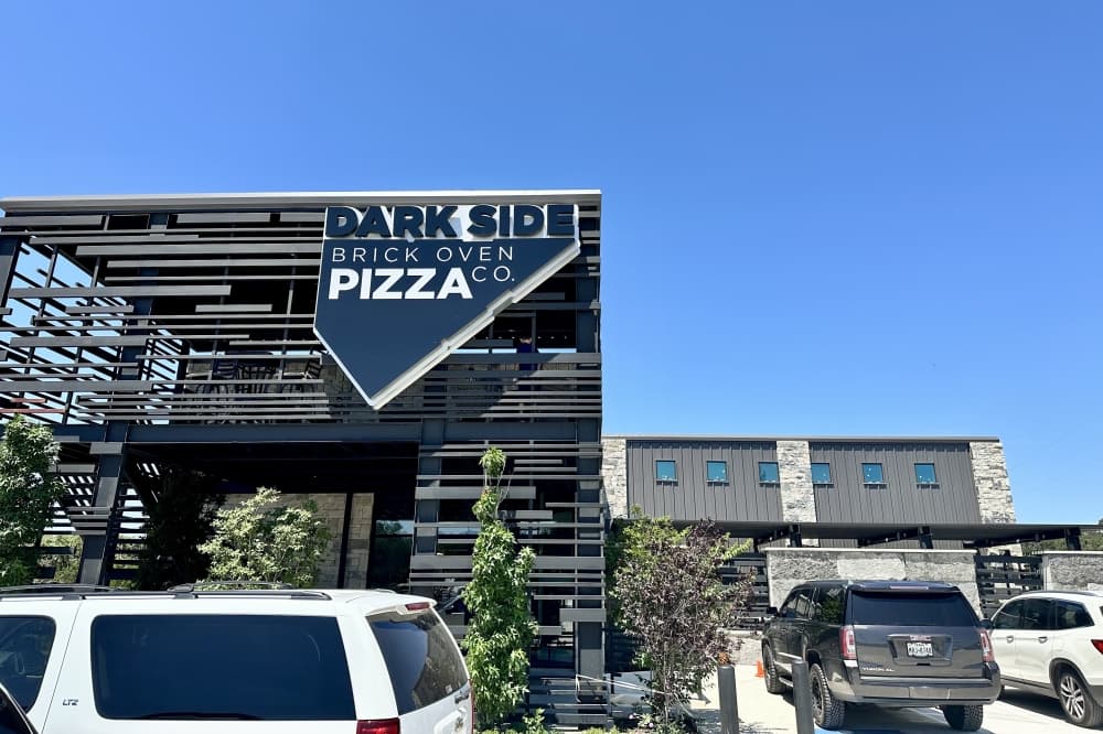 Image shows exterior shot of the restaurant.