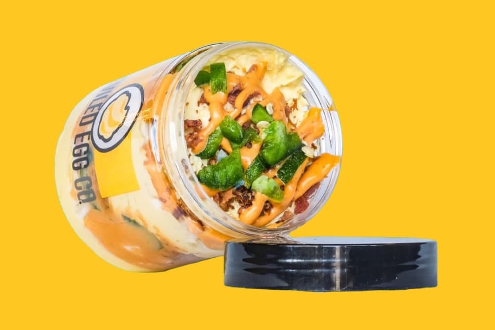 Jar of egg salad