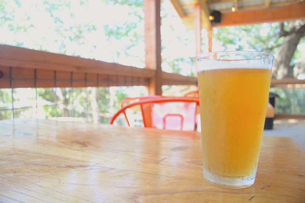 The Tangerine King, a tangerine cream ale, can be found on tap at Rockabilly Brewing. (Grant Crawford/Community Impact)