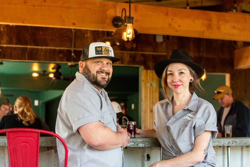 Jimmy and Brandi Calhoun opened Rockabilly Brewing in April of 2023. (Courtesy Snap Fox Media)
