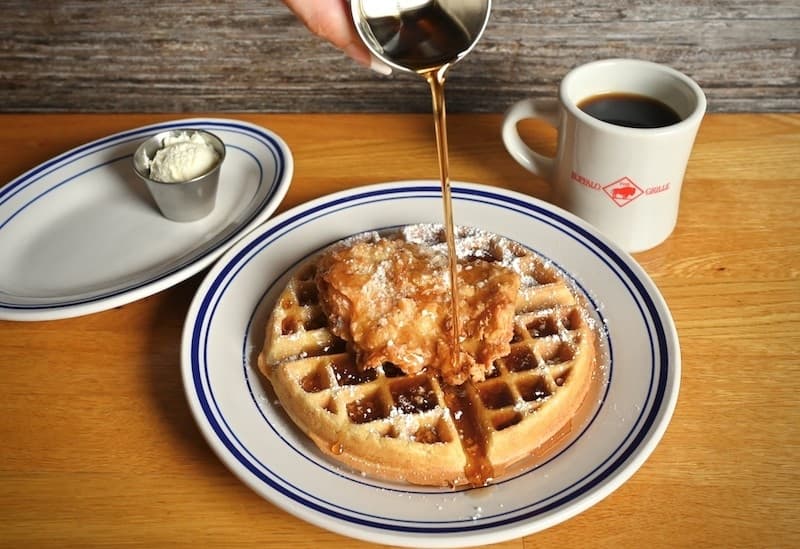 Chicken and waffles.