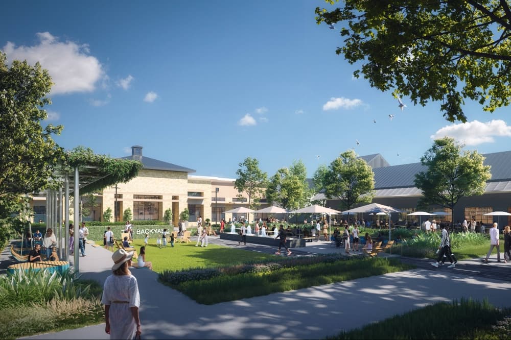 Construction underway for outdoor event space at The Shops at Highland Village