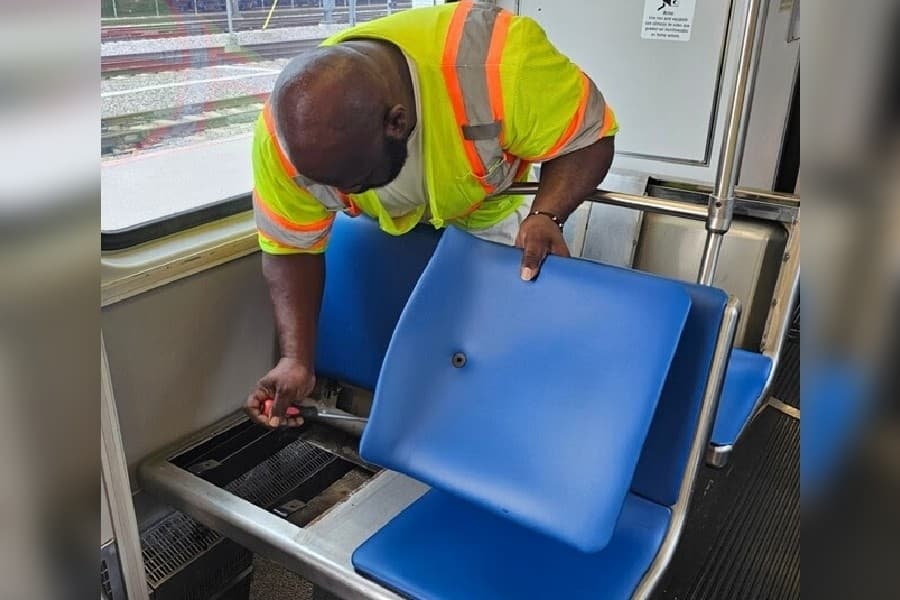 DART completes vinyl seat upgrades on light-rail trains