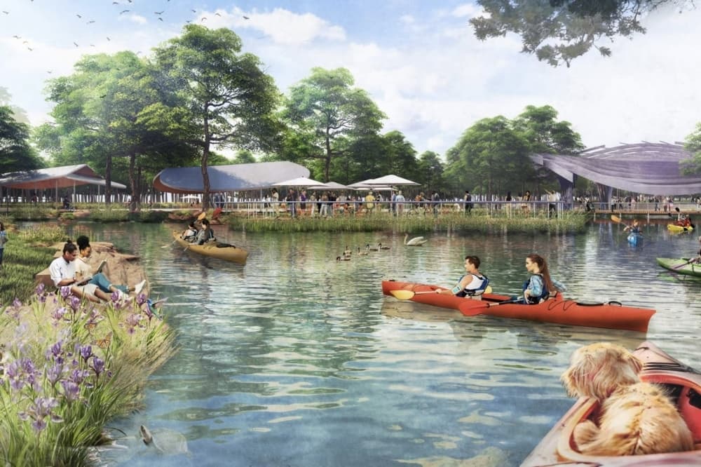 kayak pond rendering grand park