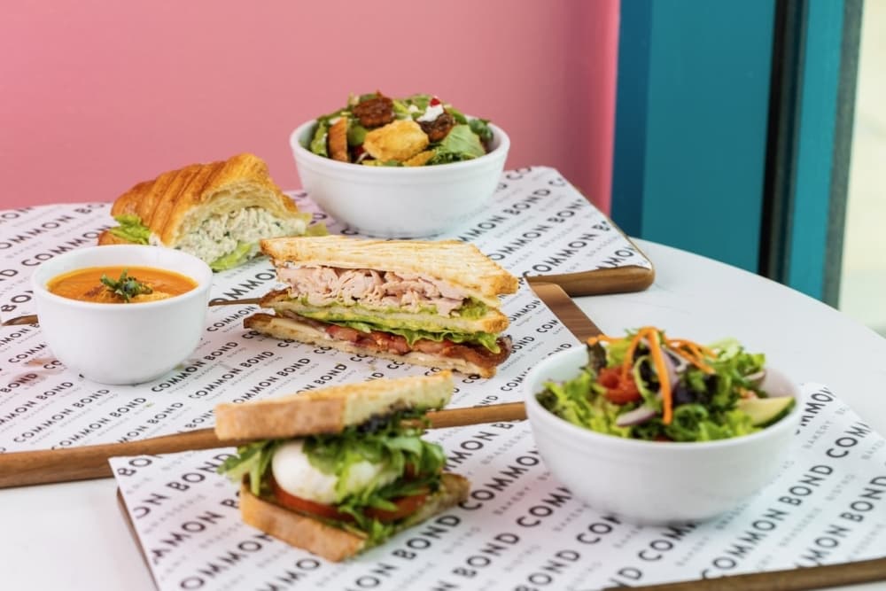 A photo of food on a counter.