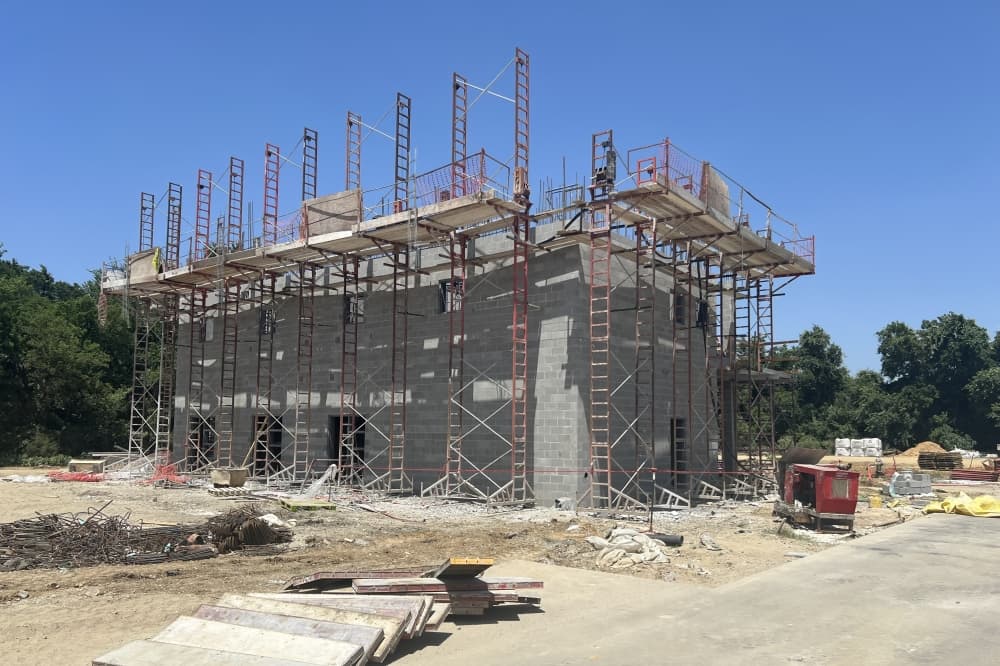 After resolving flooding issues, construction continues on new Lewisville fire training center