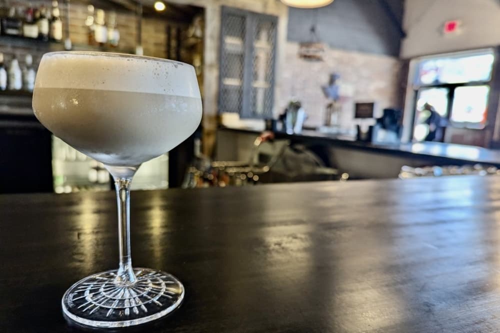 Espresso martini on a bar